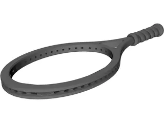 Tennis Racquet 3D Model preview