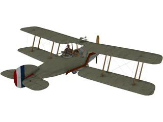 Bristol F2b 3D Model preview