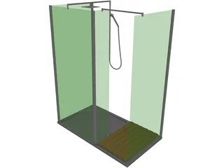 Shower Enclosure 3D Model preview
