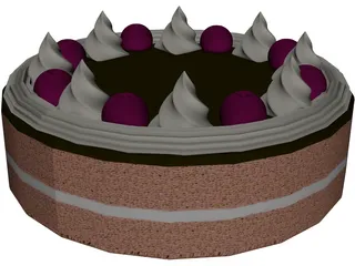 Cake Round 3D Model preview