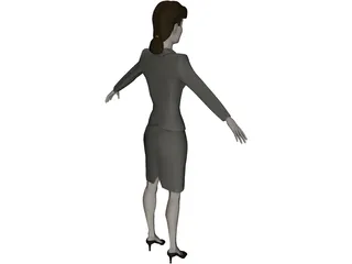 Secretary 3D Model preview