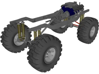 Chassis 4x4 3D Model preview