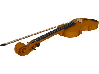 Violin 3D Model preview