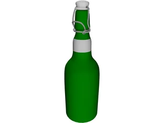 Grolsch Beer Bottle 3D Model preview