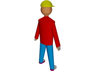 Working Man 3D Model preview