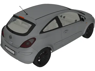 Opel Corsa (2007) 3D Model preview