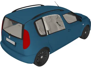 Skoda Roomster 3D Model preview