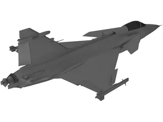 Saab JAS-39C Gripen 3D Model preview