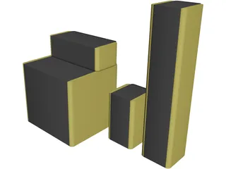 Speakers 3D Model preview