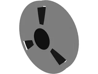 Ampex Tape Reel 3D Model preview