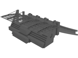 Stadium Canopy 3D Model preview