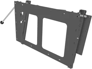 LCD TV Wall Stand 3D Model preview