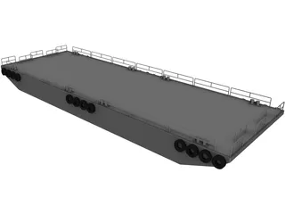 Barge 3D Model preview