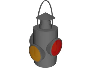 Railroad Lantern 3D Model preview
