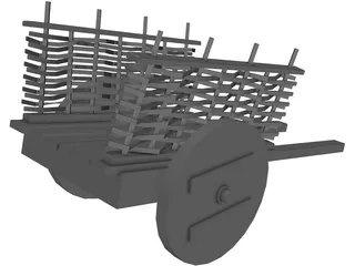 Medieval Cart 3D Model preview
