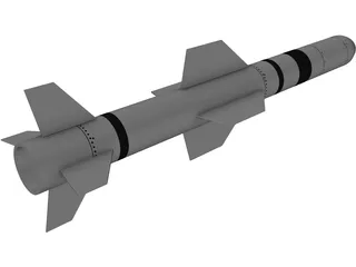 AGM-84A Harpoon 3D Model preview