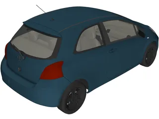 Toyota Yaris 3D Model preview