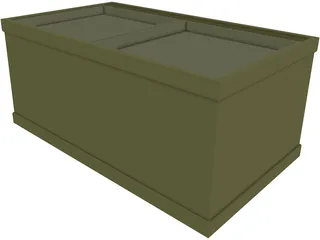 Wooden Chest 3D Model preview