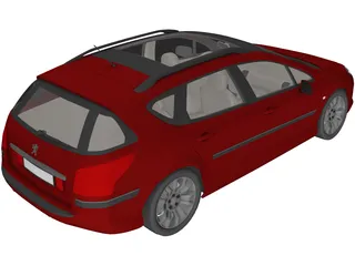 Peugeot 407sw 3D Model preview