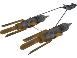 Star Wars Anakin Pod Racer 3D Model preview