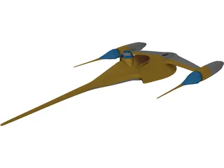 Star Wars Naboo N1 Starfighter 3D Model preview
