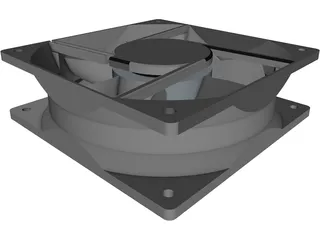 Axial Fan 3D Model preview