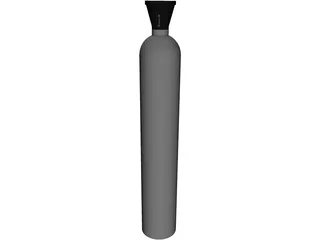 Gas Cylinder 3D Model preview