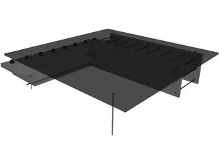 Living Room Table 3D Model preview
