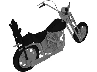 Custom Chopper 3D Model preview