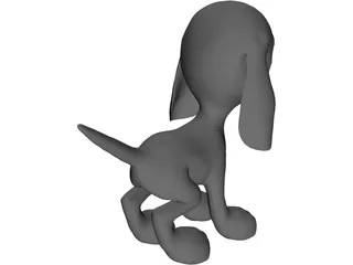 Cartoon Puppy 3D Model preview