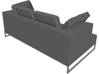 B&B Couch 3D Model preview
