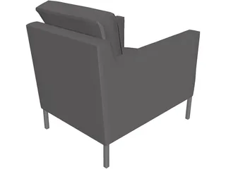 B&B Armchair 3D Model preview