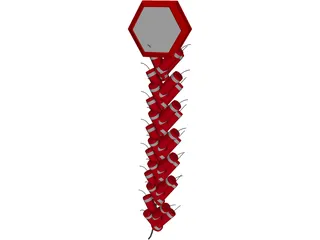 Chinese Firecracker 3D Model preview