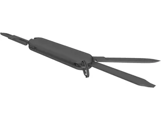 Swiss Mini Knife 3D Model preview