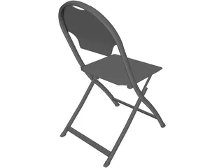 Folding Chair 3D Model preview