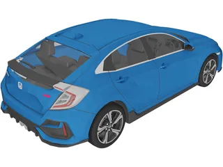 Honda Civic RS Hatchback (2020) 3D Model preview