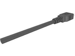 Micro-USB Plug 3D Model preview