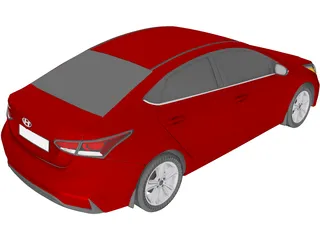 Hyundai Accent (2018) 3D Model preview