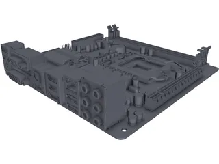 Gigabyte GA-H55N-USB3 Motheboard 3D Model preview