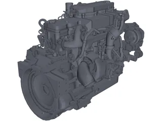 Cummins QSB 6.7 Engine 3D Model preview