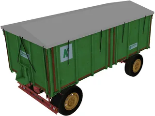 Industrial Trailer 3D Model preview