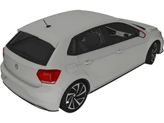 Volkswagen Polo (2018) 3D Model preview
