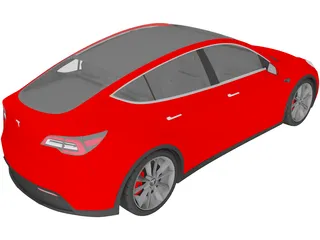 Tesla Model Y (2021) 3D Model preview
