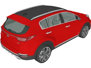 Kia Sportage GT-Line (2018) 3D Model preview