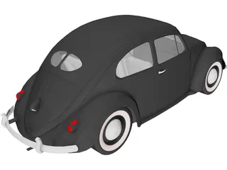 Volkswagen Beetle (1948) 3D Model preview