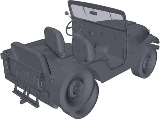 Jeep Willys CJ5 (1954) 3D Model preview