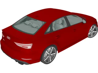 Audi RS3 Sedan (2017) 3D Model preview