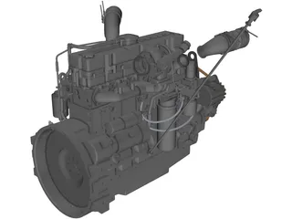 Cummins ISL Engine 3D Model preview