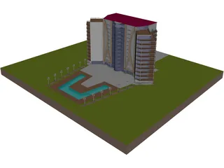 Luxury Building 3D Model preview