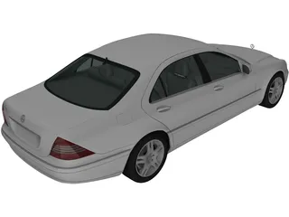 Mercedes-Benz S500 (2004) 3D Model preview